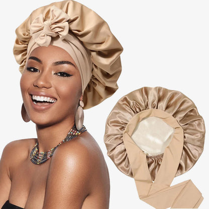 Double Layered Silk Satin hair cap