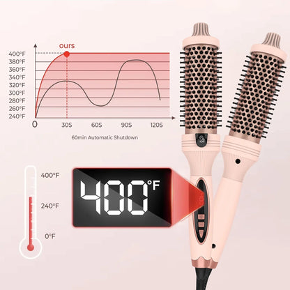3-in-1 Negative Ion Two PTC Heaters Thermal Brush