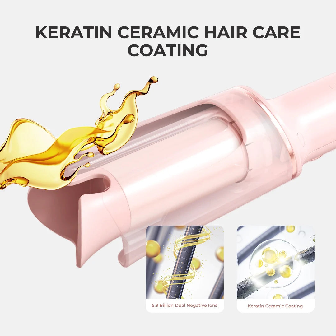 Smart Auto-Sensing Curling Iron with Ionic & Keratin Care
