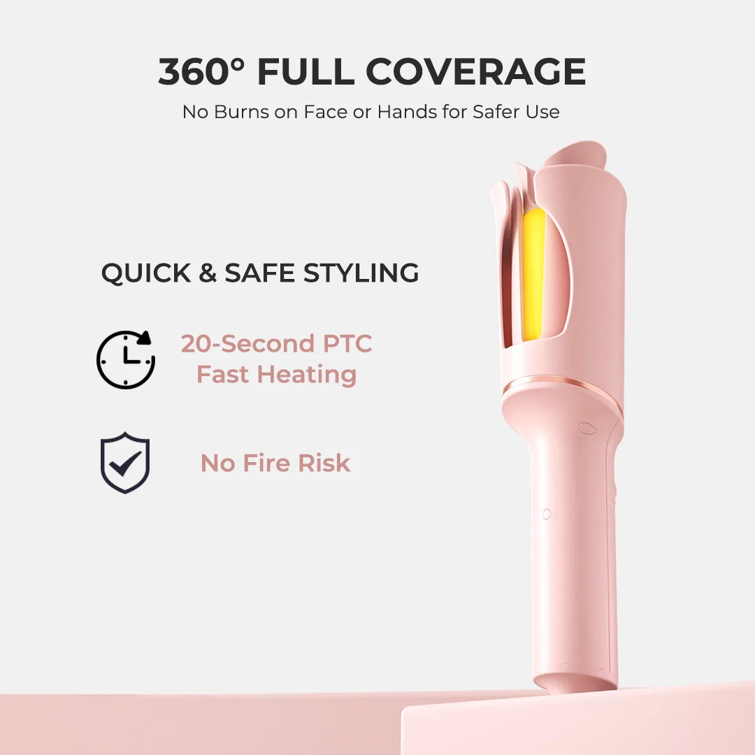 Smart Auto-Sensing Curling Iron with Ionic & Keratin Care