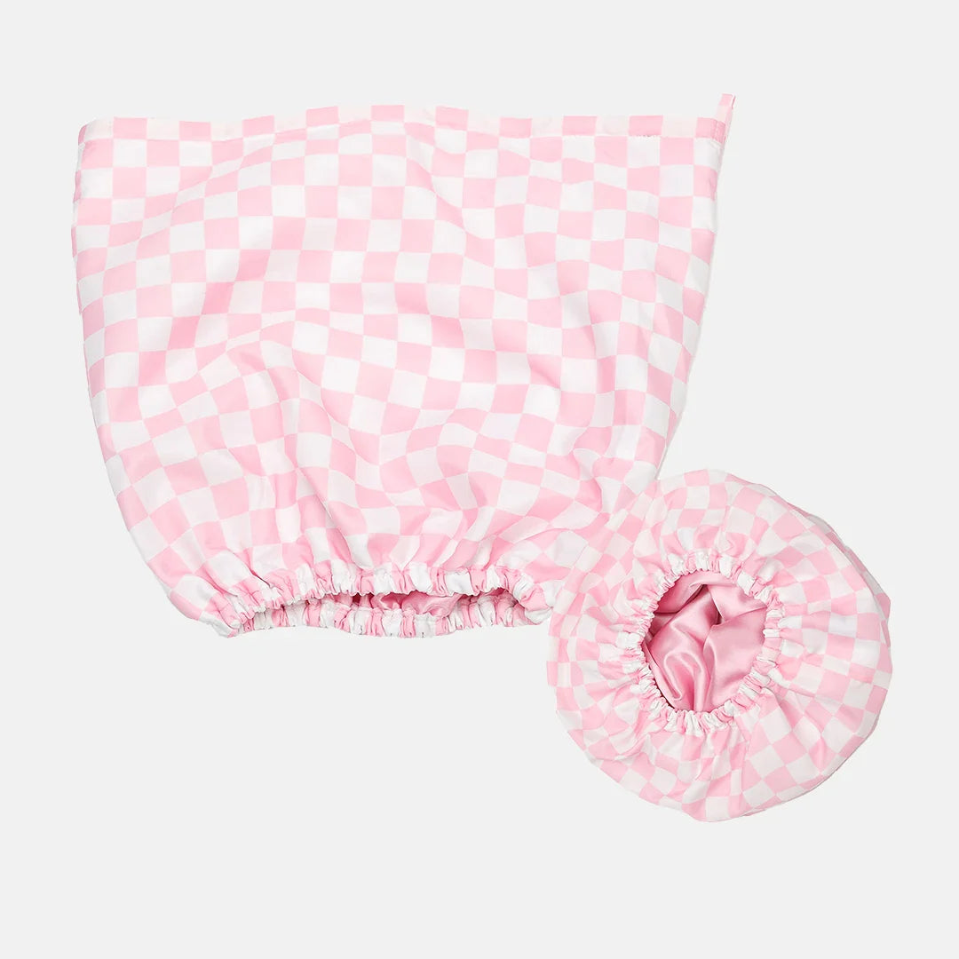 Women’s Luxury Waterproof Shower Cap with Satin Lining