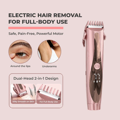 2-in-1 PRO Dual-Head Hair Trimmer with LED Battery Display