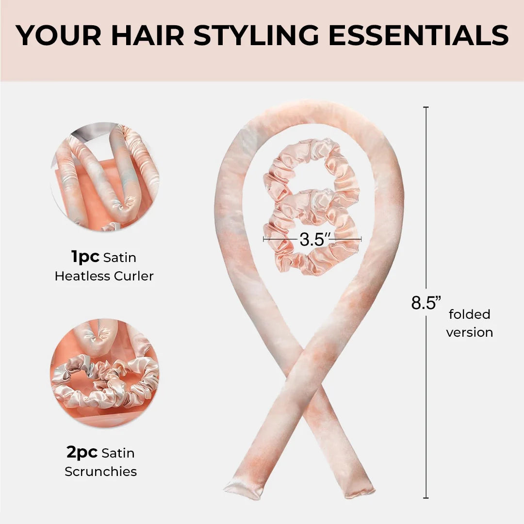 Satin Heatless Hair Curler Set