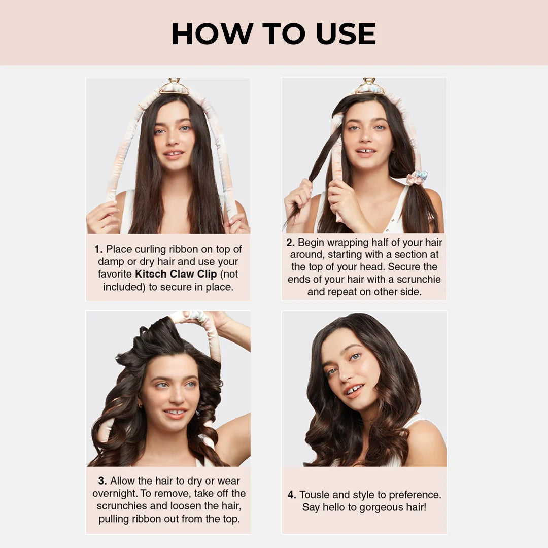 Satin Heatless Hair Curler Set