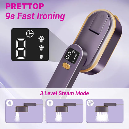 2-in-1 Steamer & Iron – Portable, Fast Heat-Up, Travel Size