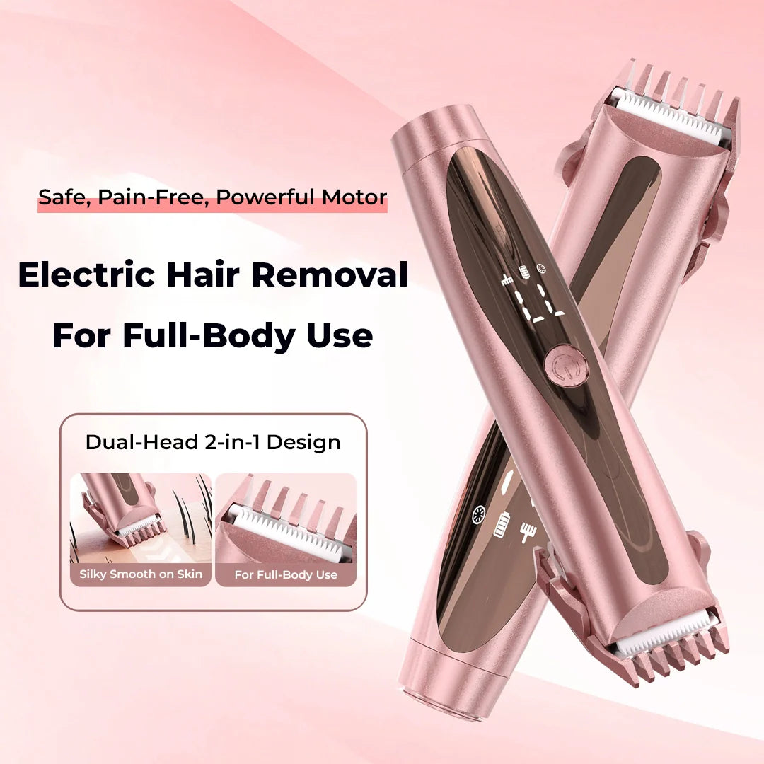 2-in-1 PRO Dual-Head Hair Trimmer with LED Battery Display