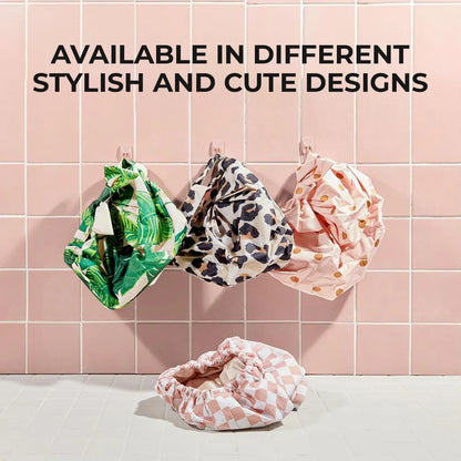 Women’s Luxury Waterproof Shower Cap with Satin Lining