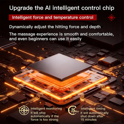 Adjustable Deep Tissue Massage Gun with 16 Heads, 30 Speeds & Red Light Therapy