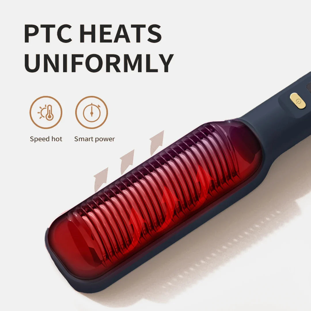 2-in-1 Sleek Sweep lonic Hair Straightener Brush