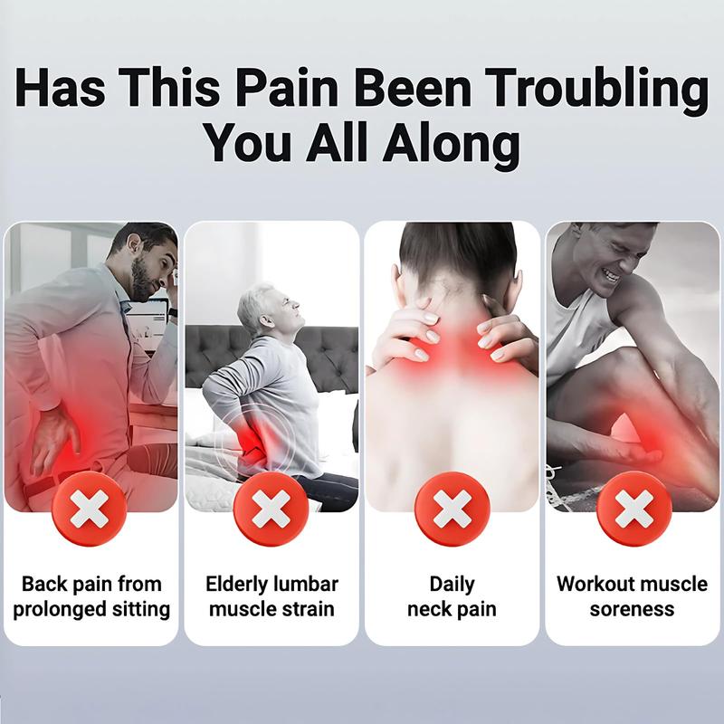 Adjustable Deep Tissue Massage Gun with 12 Heads, 30 Speeds & Red Light Therapy